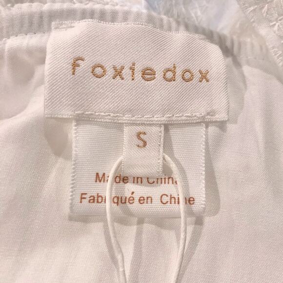 NWT Foxiedox White Eyelet Halter Lined Dress Size Small - Picture 10 of 10